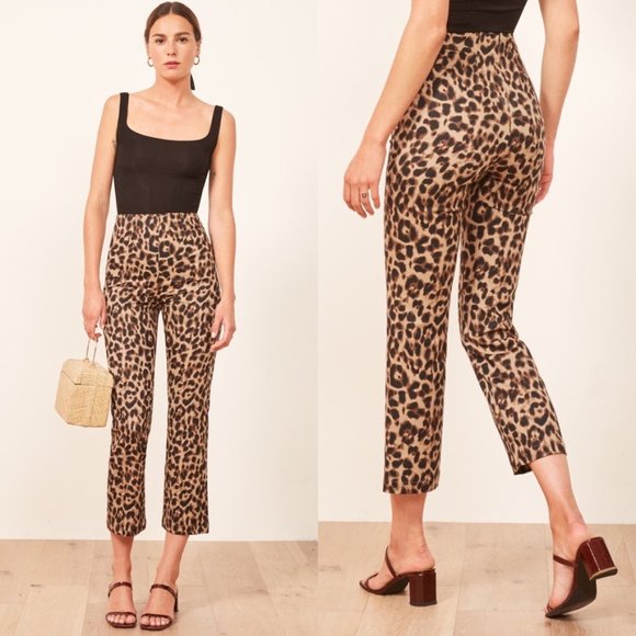 Reformation Pants - Reformation Marlon Leopard Pants NWOT 12